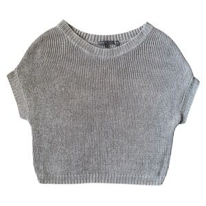Vince Cropped Grey Sweater - Medium